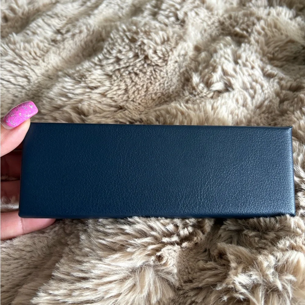 NEW Warby Parker Eyewear Sunglasses Magnetic Hard Shell Case With Box Navy Blue